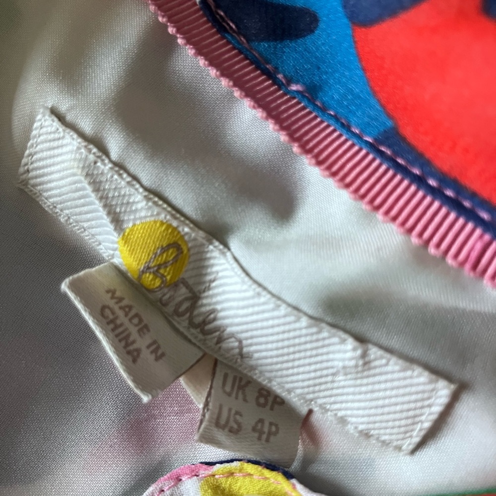BODEN Abigail Midi Shirt Colorful Floral Retro Print Dress Size 4P - Picture 16 of 16